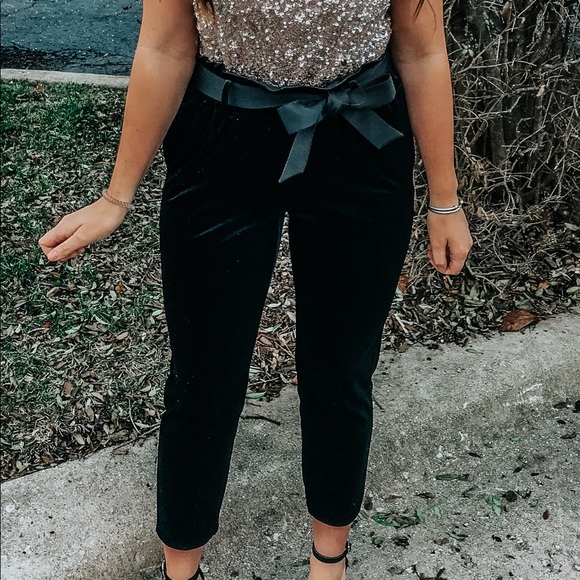 halogen velvet pants